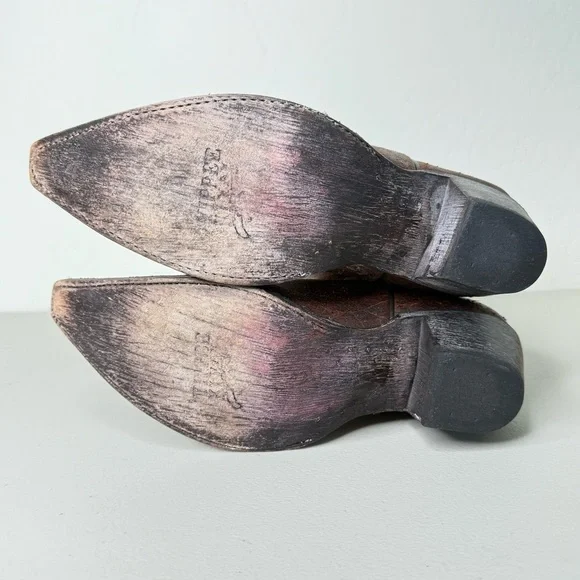 Old Gringo Yippee Ki Yay Hand Crafted Distressed Brown Leather Tall Boots 8B - Picture 6 of 10